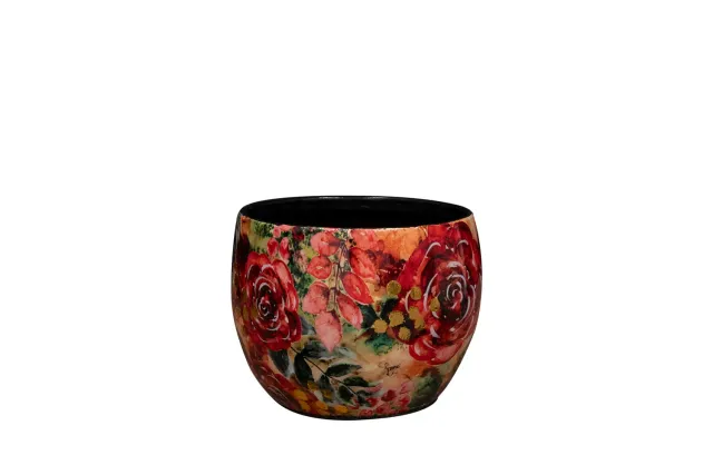 Designed by Lammie Rose Rouge bloempot rood D9 H7