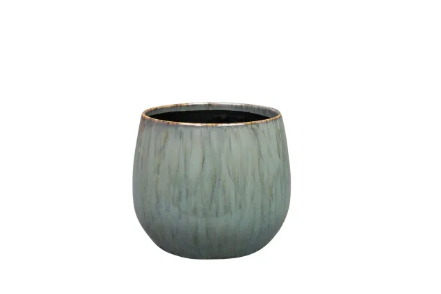 Tuincentrum Heerdink Odile bloempot blauw D15 H13 keramiek