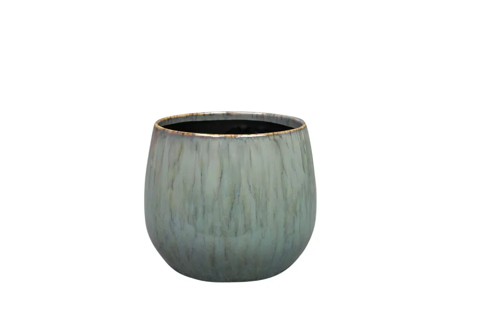 Tuincentrum Heerdink Odile bloempot blauw D15 H13 keramiek