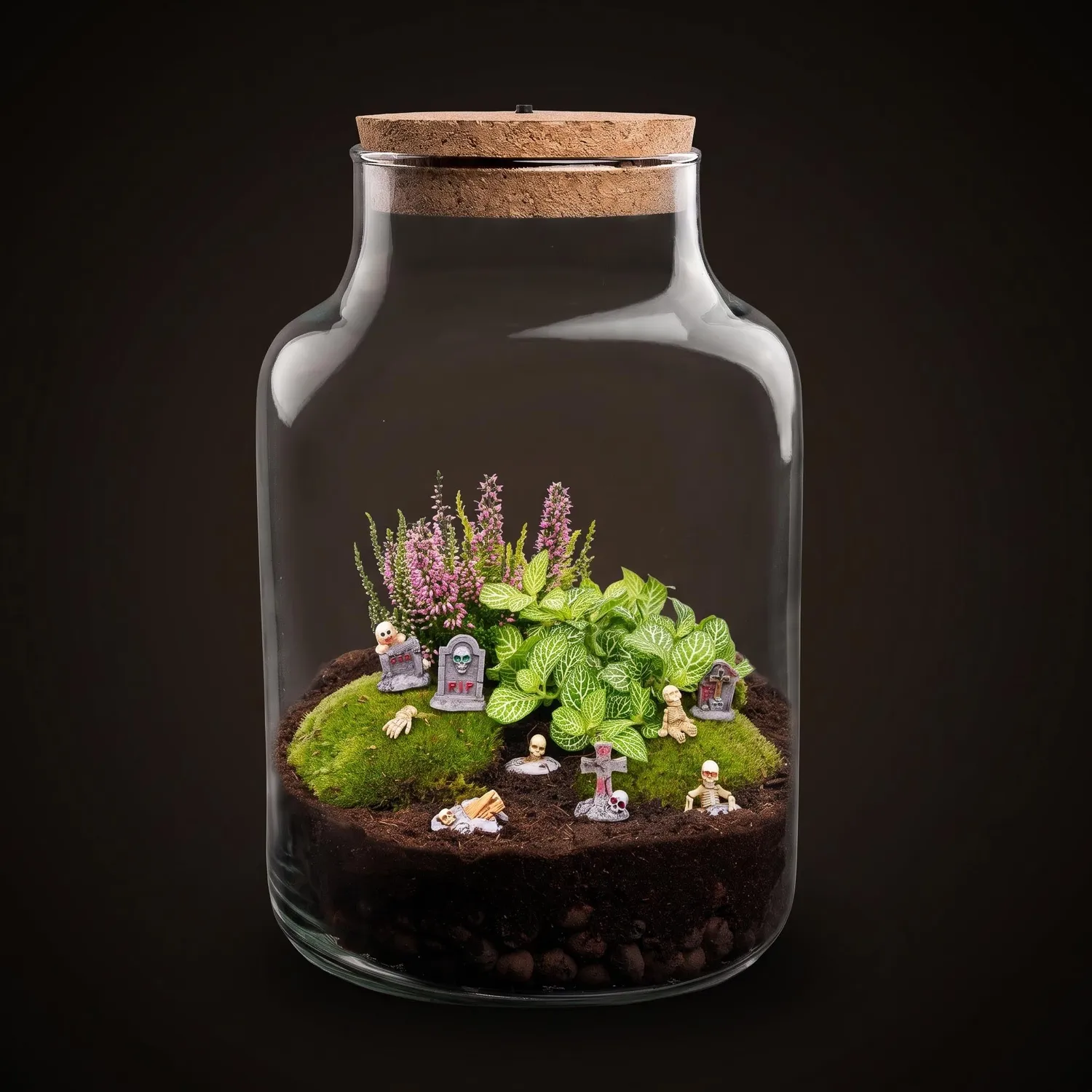 Urbanjungl Milky Haunted Cemetery terrarium DIY pakket Ø 21 cm