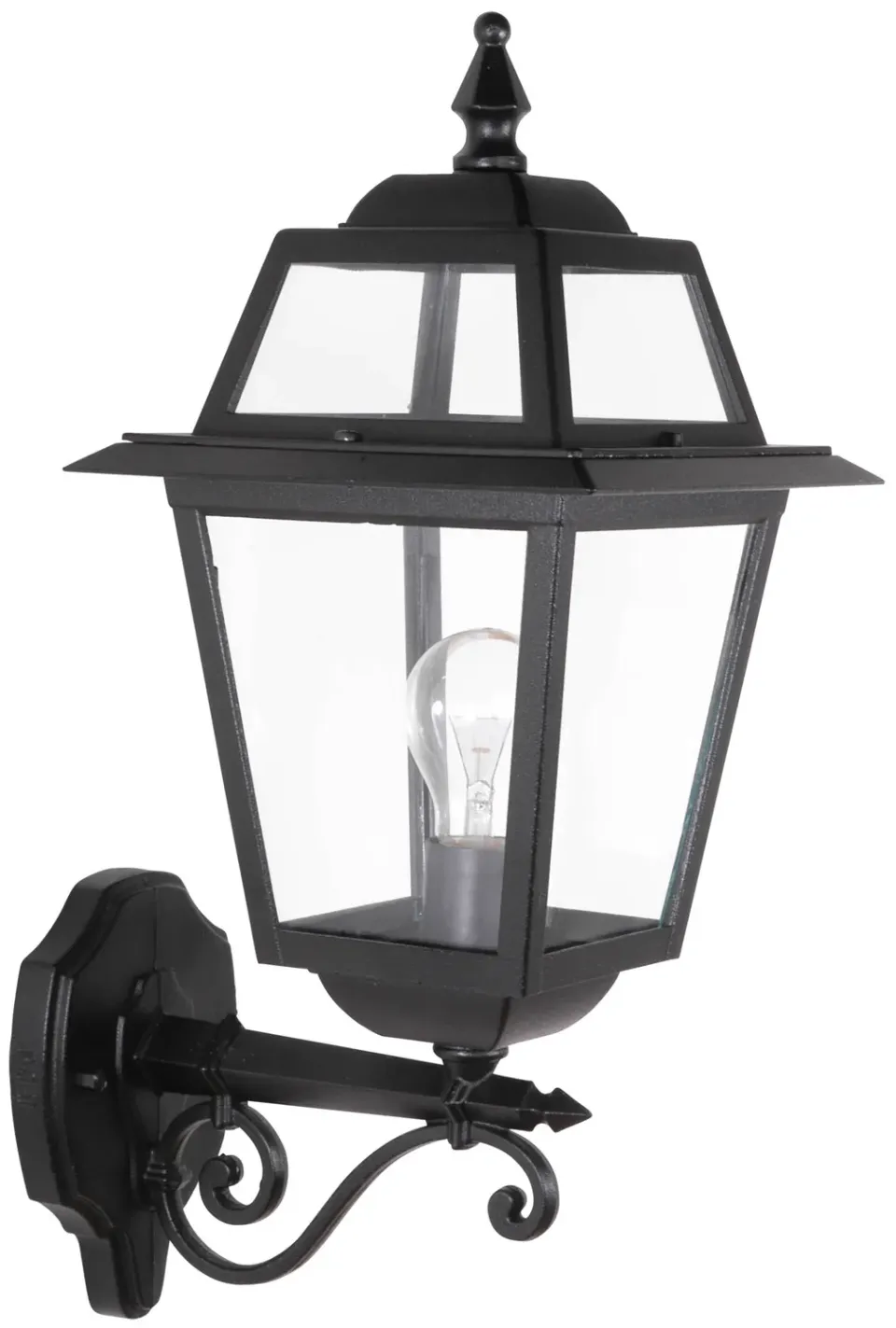 Perla gevel standaard zwart E27 buiten wandlamp