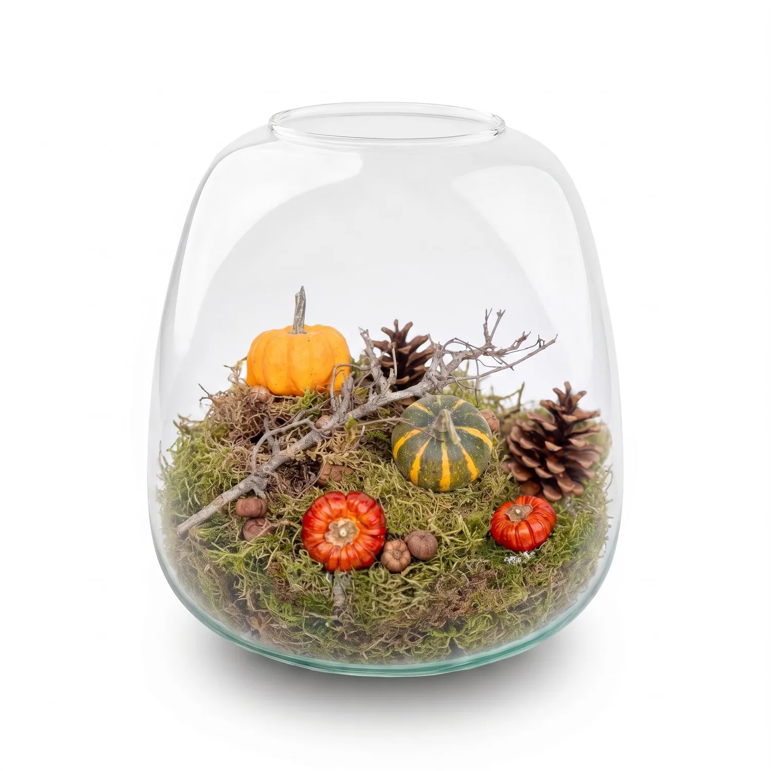 Urbanjungl Emma herfst terrarium 23 cm met 2 pompoenen