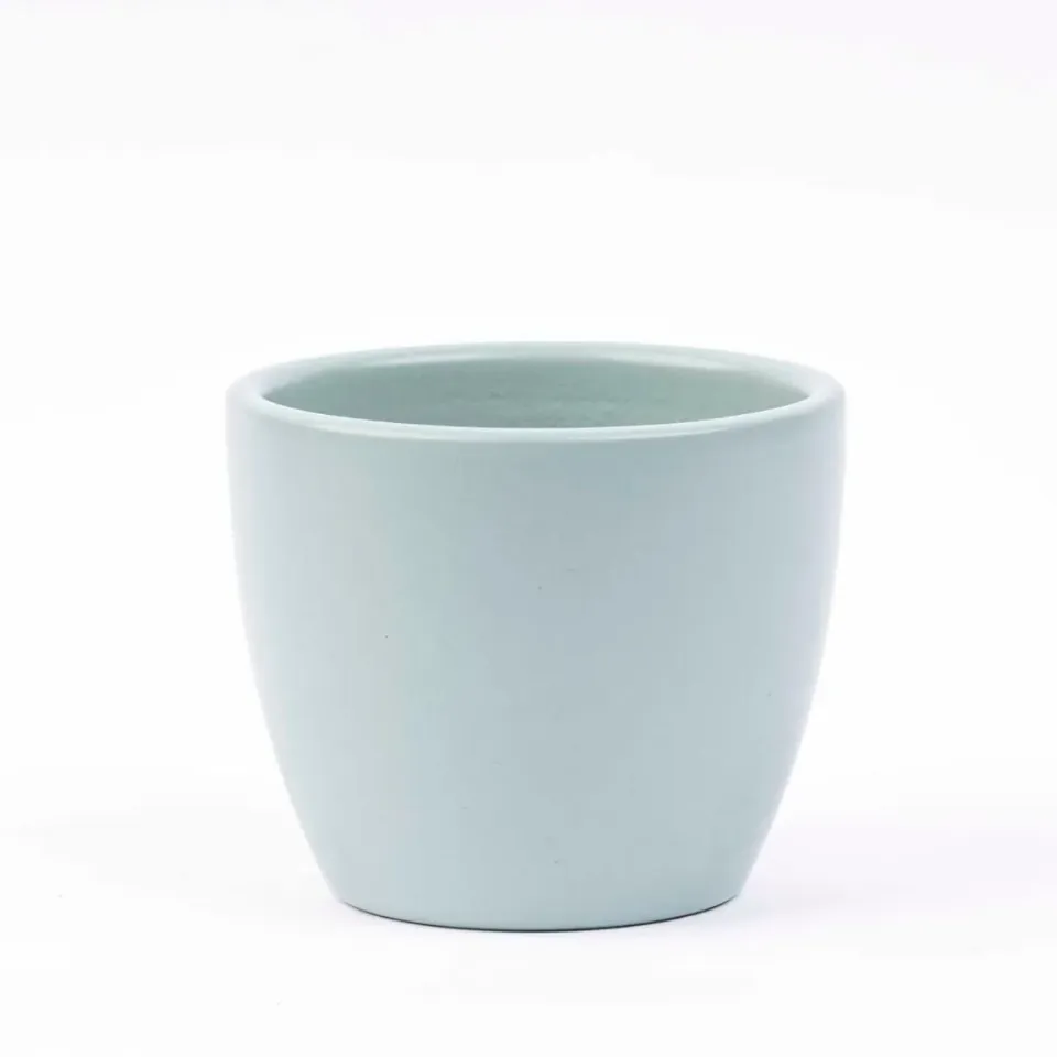 Urbanjungl mini plantenpot bol blauw keramiek 6 cm
