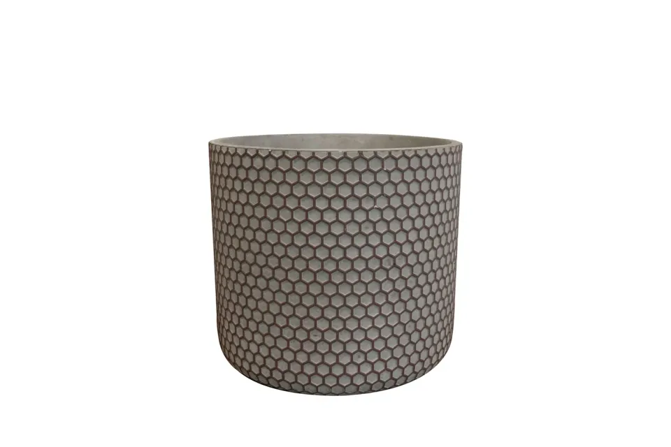 Tuincentrum Heerdink Bernt bloempot shiny black D17 H14 cement