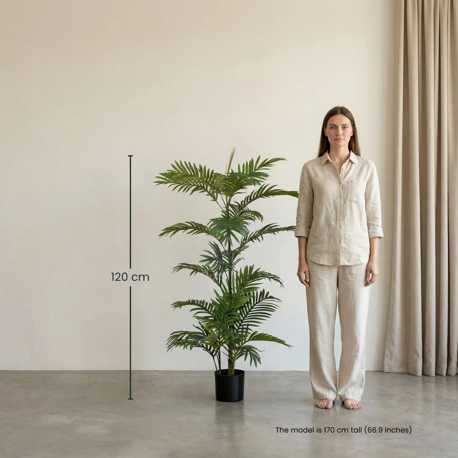 Urbanjungl Palm Phoenix kunstplant 120 cm onderhoudsvrij