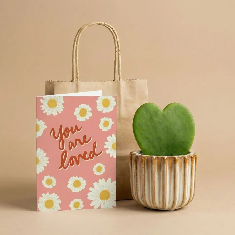 Urbanjungl Love Set cadeauset hartjesplant met pot