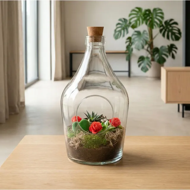 Urbanjungl Love in a Bottle open terrarium DIY kit