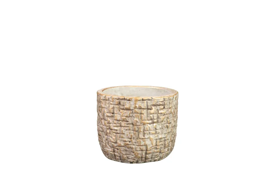 Tuincentrum Heerdink Maxim bloempot shiny sand D11 H9 cement