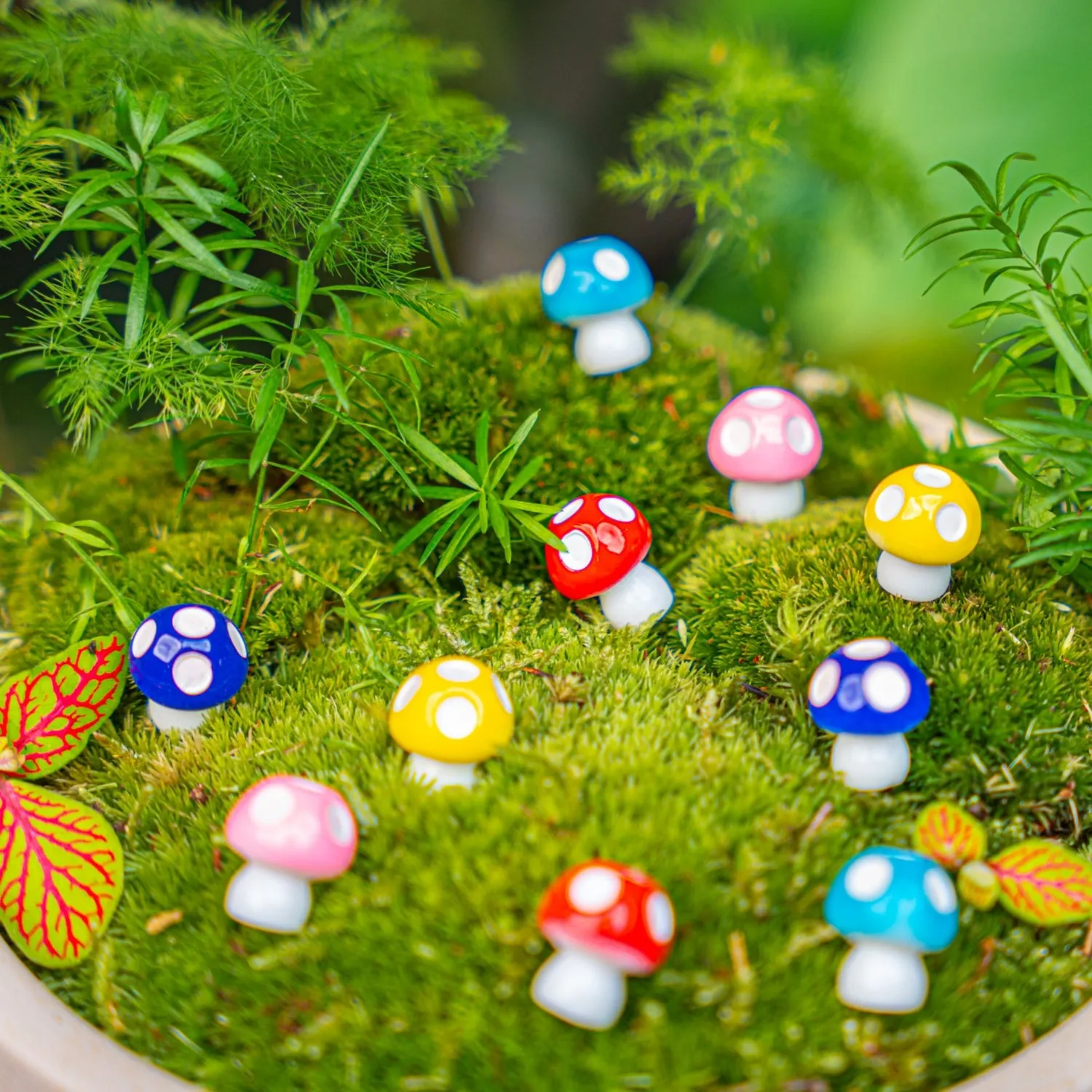 Urbanjungl Neon Forest mini paddenstoelen neon 10 stuks