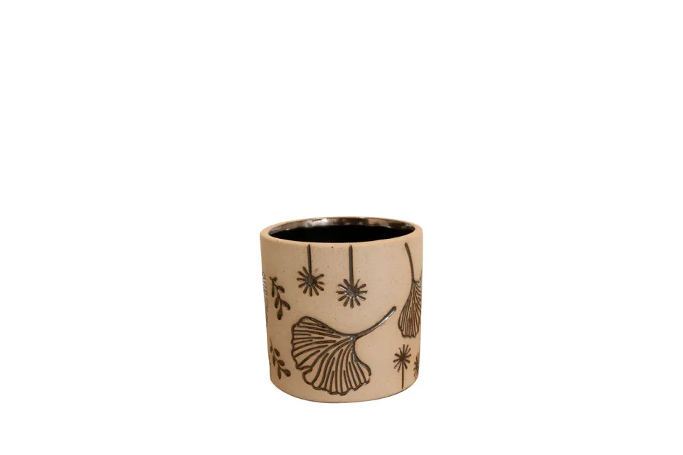 TS Collection Cena bloempot goud D8 H8 keramiek