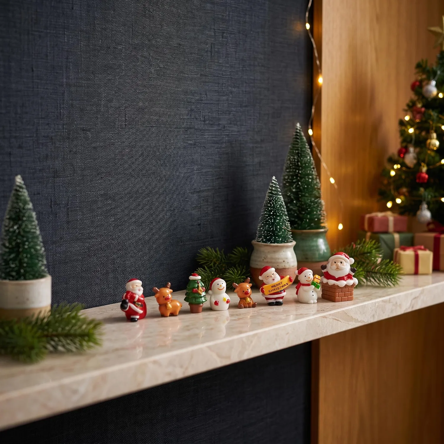 Urbanjungl Christmas Friends kerstfiguurtjes 8 stuks 2-5 cm