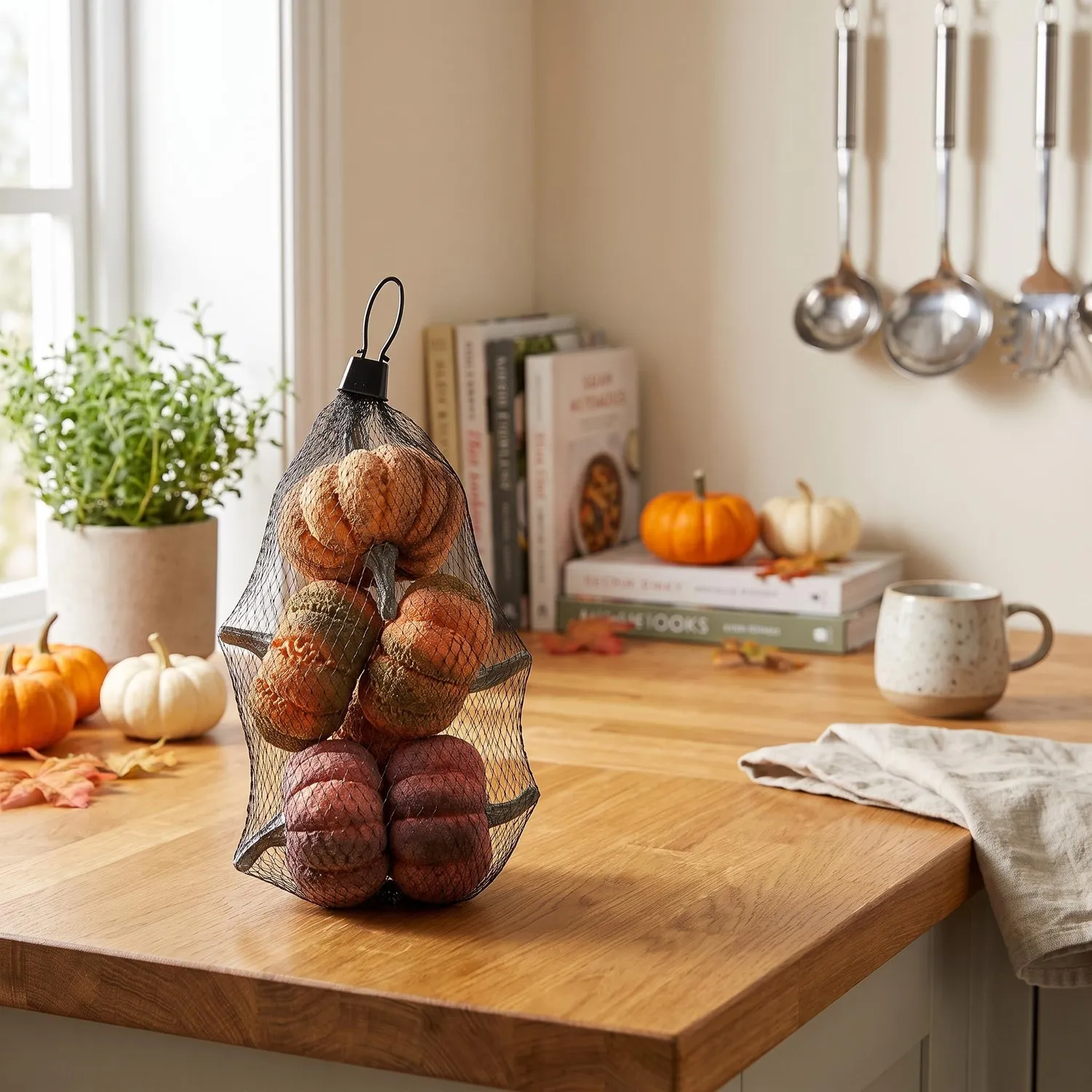 Urbanjungl Pumpkin Pepita Nep Pompoen 6 Stuks Ø 6 cm