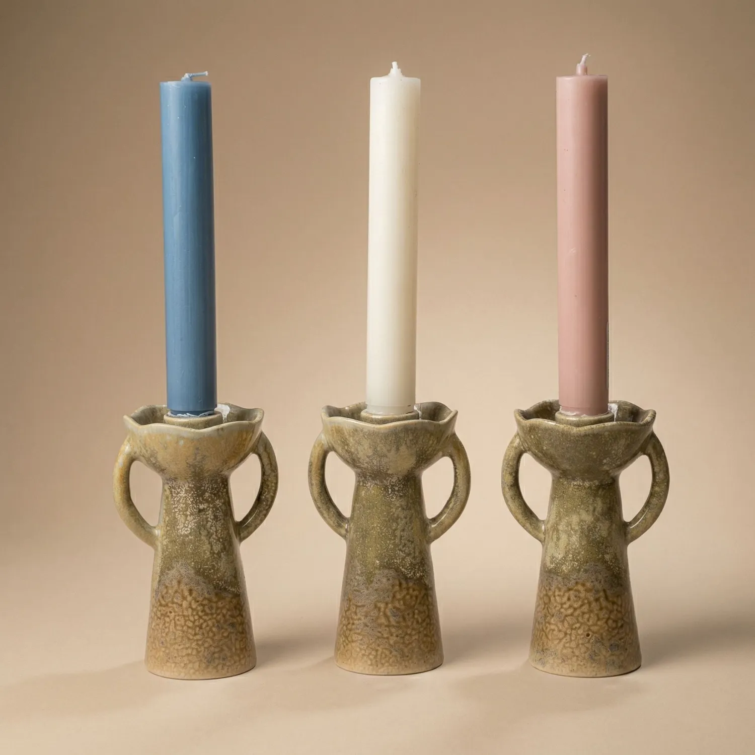 Urbanjungl Pastel Harmony kaarsen set 3 stuks pastel