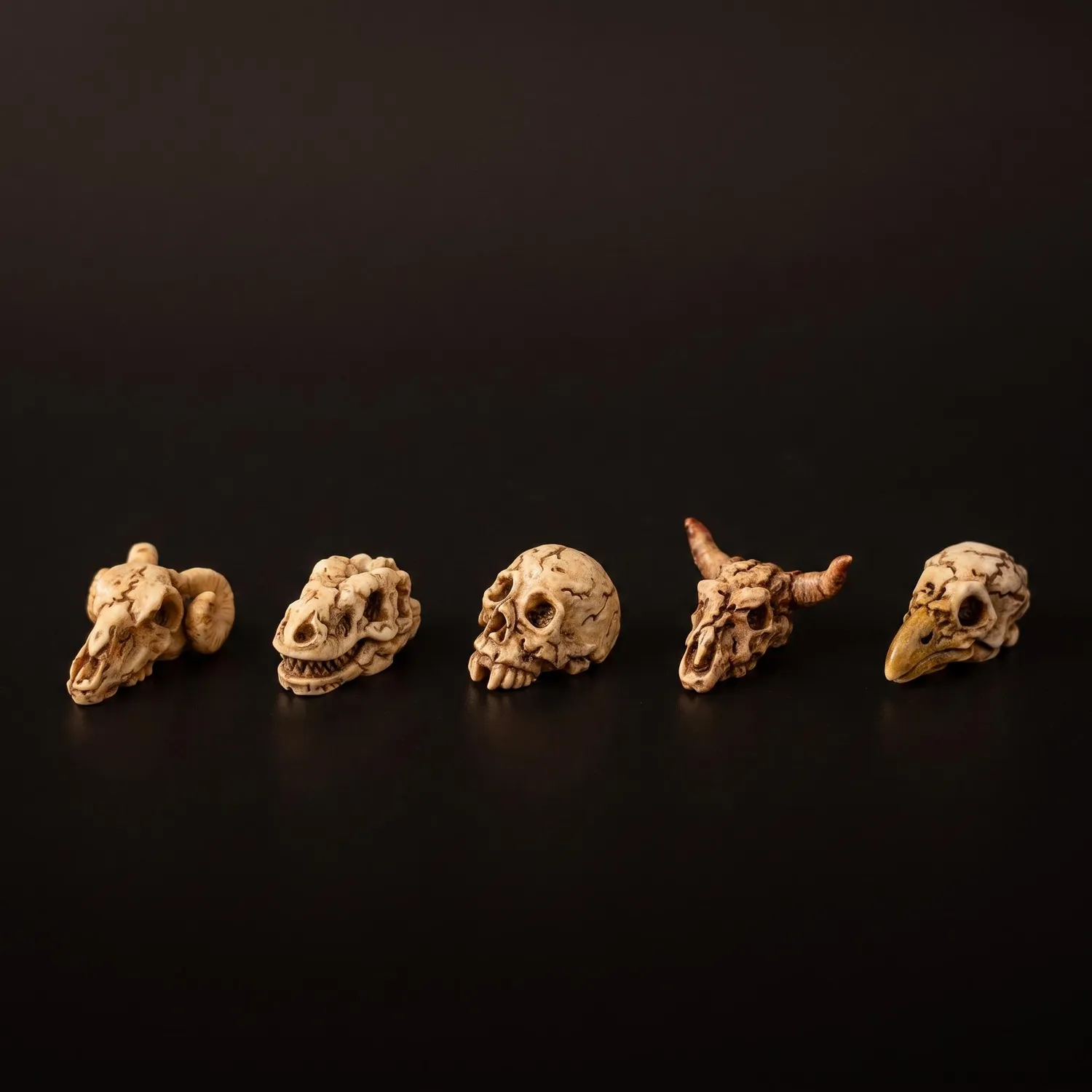 Urbanjungl Mini Skull Schedels Halloween Deco 5 Stuks 2 cm