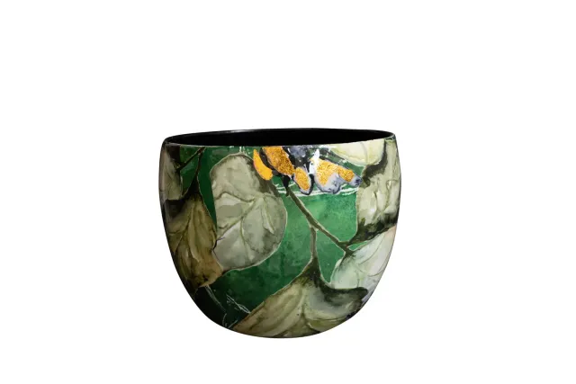 Lammie Bee Green bloempot D15 H12 groen goud