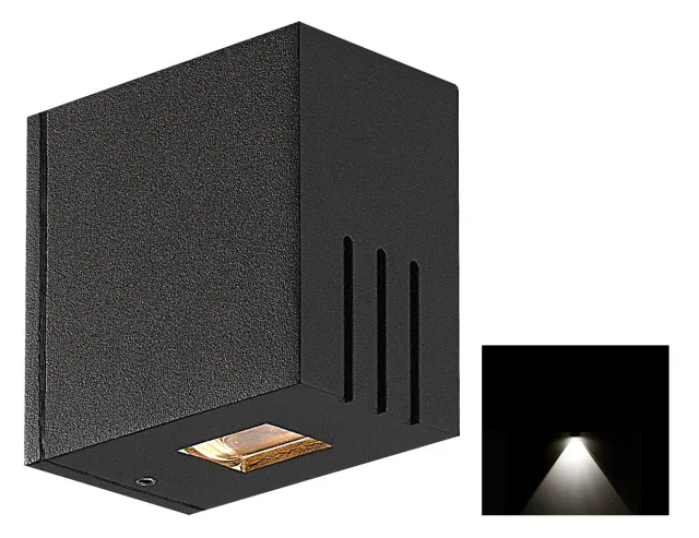 Gevelspot downlight 85 graden antraciet LED 2W