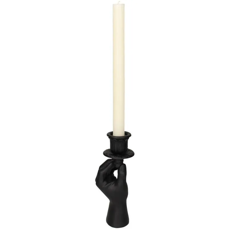 Urbanjungl kaarsenhouder Hand zwart 20 cm