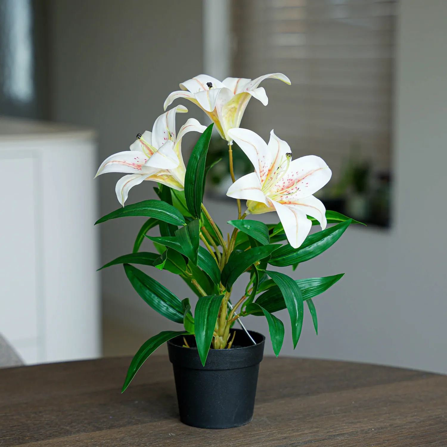 Urbanjungl Lelie crème kunstplanten 3 stuks onderhoudsvrij