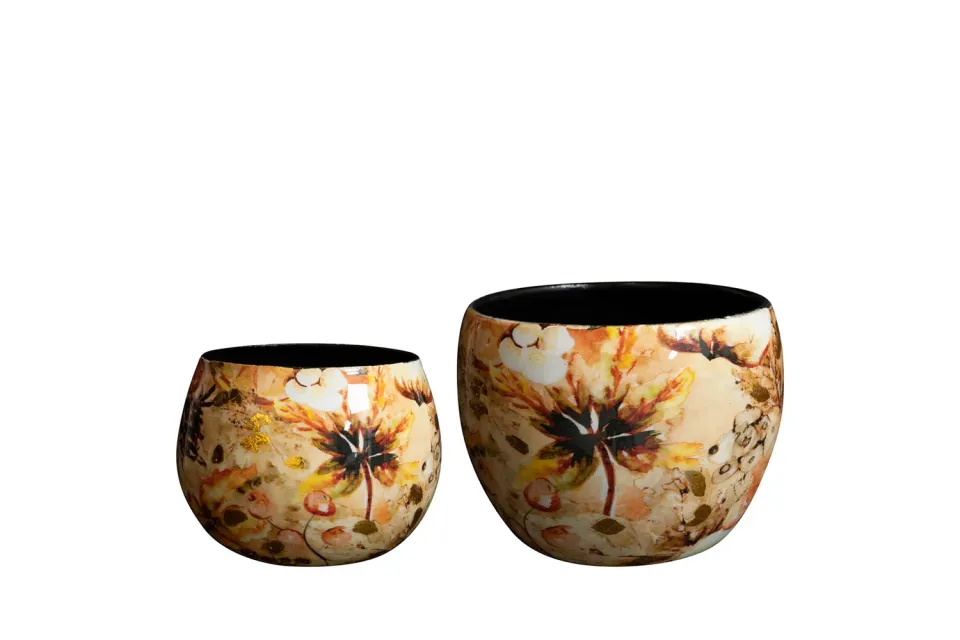 Tuincentrum Heerdink Cotton bloempot set van 2 cream D9 H7