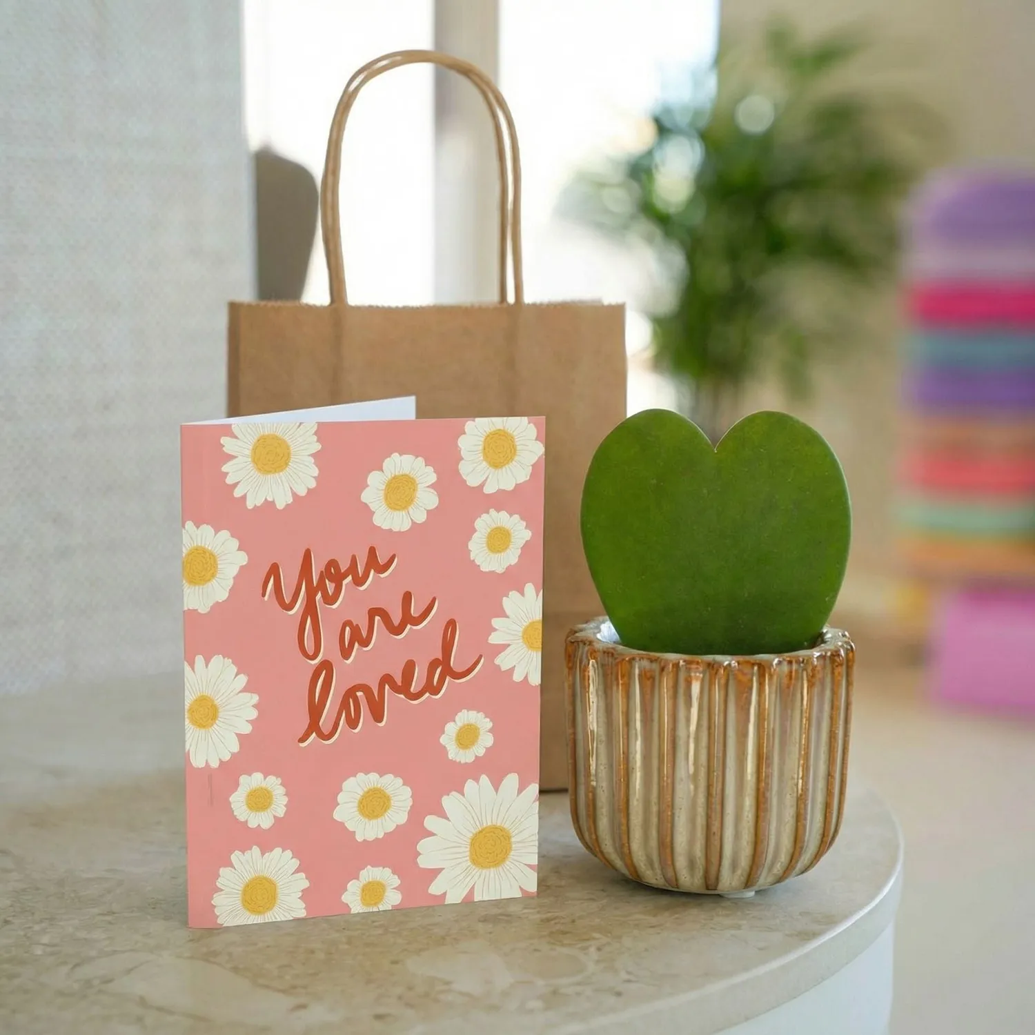 Urbanjungl Love Set cadeauset hartjesplant met pot
