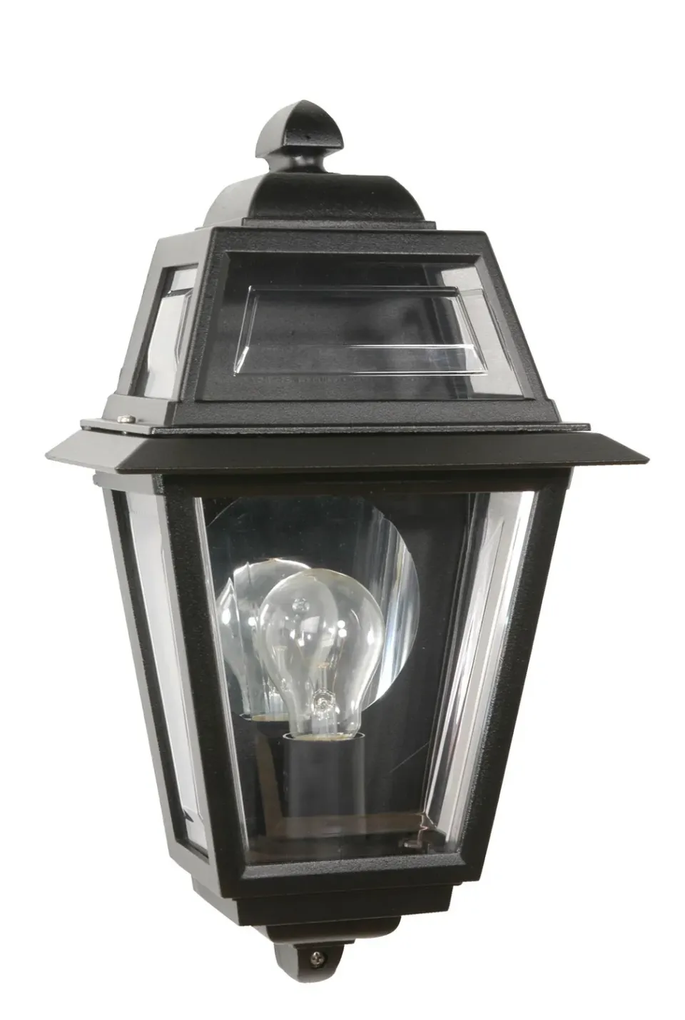 Perla gevel lamp plat zwart E27 buiten wand