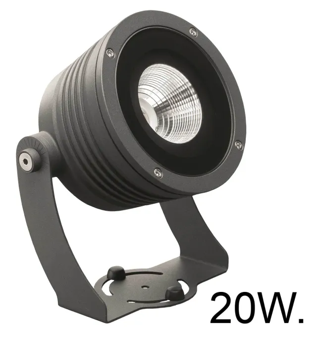 Spotpro Aanlichtspot LED 20W 3000K Tuinspot Antraciet Design