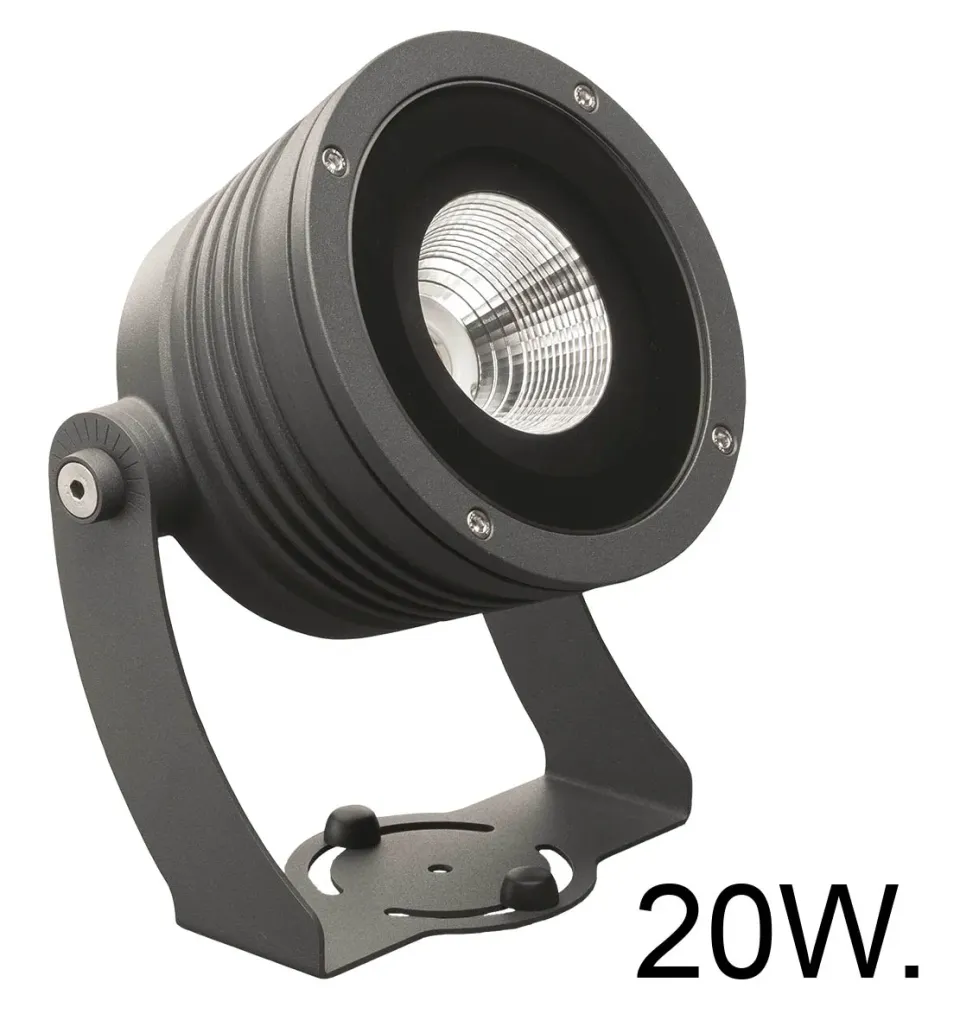 Spotpro Aanlichtspot LED 20W 3000K Tuinspot Antraciet Design