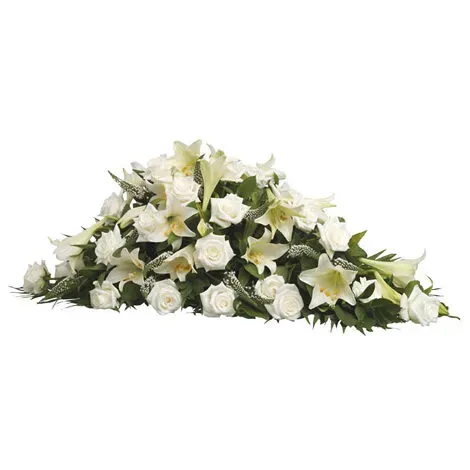 Planten & Zo rouwarrangement wit klassiek