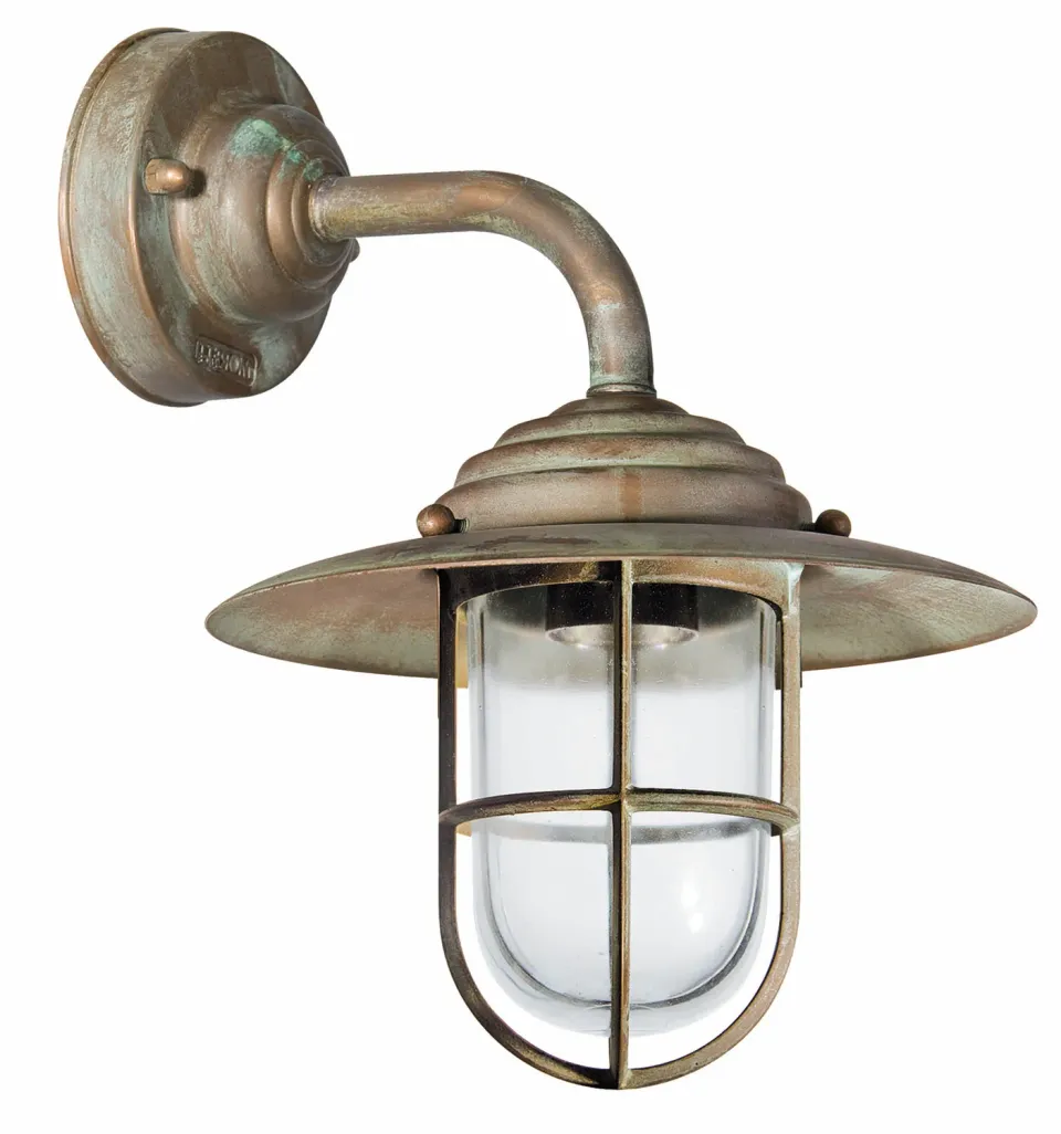 Maritiem Boog Compact gevel hanglamp verkoperd messing