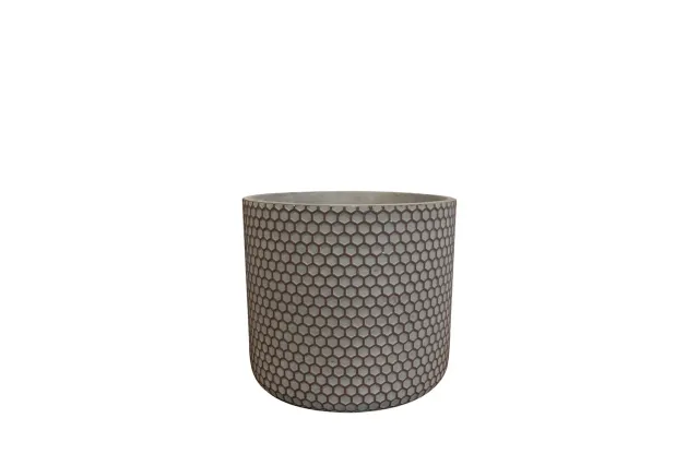 TS Collection Bernt bloempot D11 shiny black cement