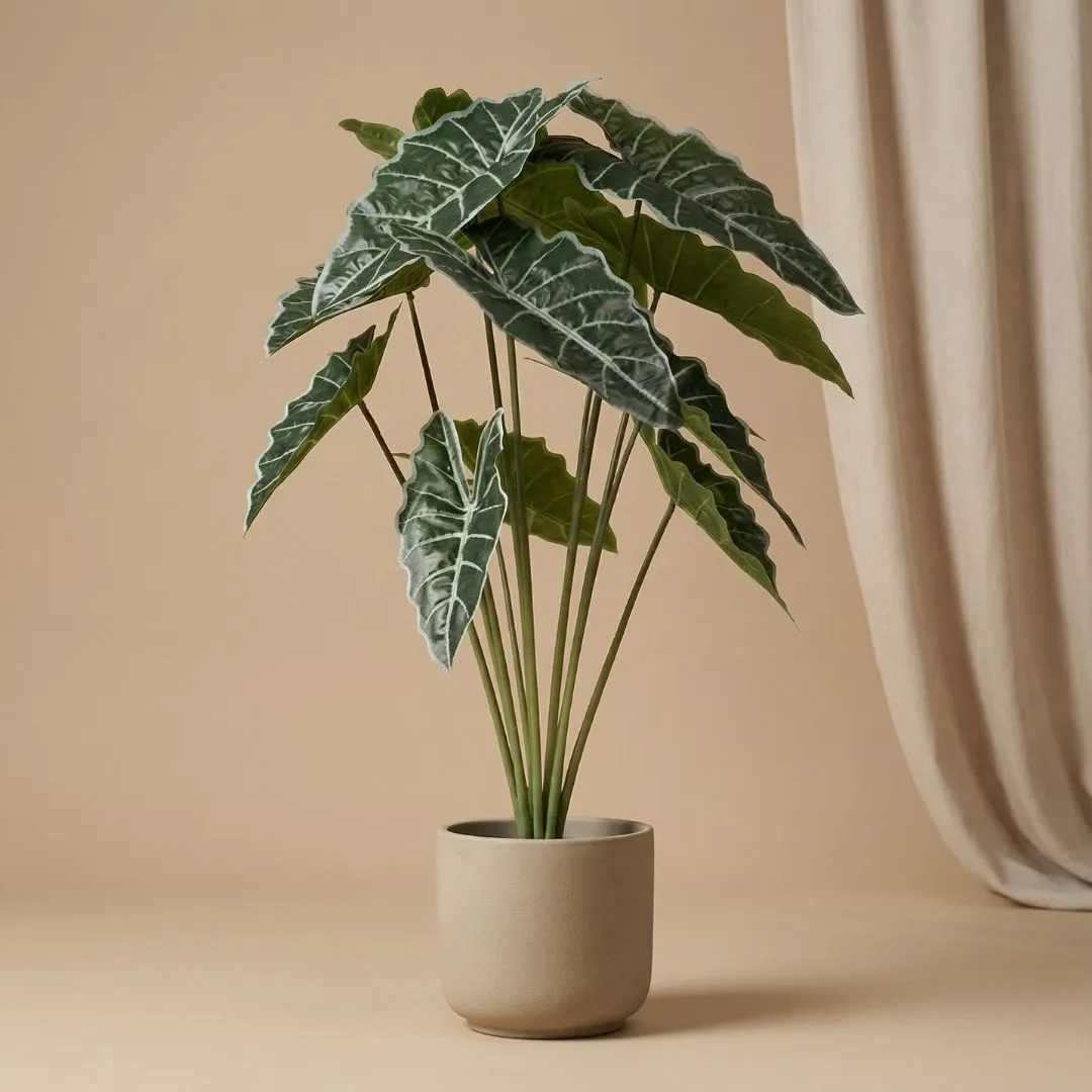 Urbanjungl Alocasia kunstplant 80 cm groen realistisch
