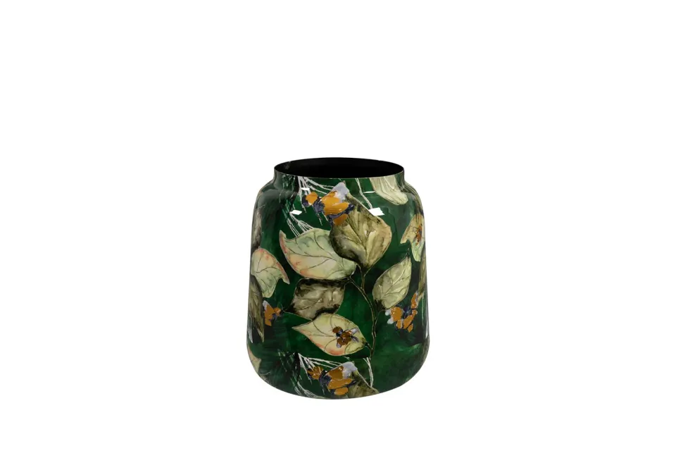 Designed by Lammie Bee Green bloempot D21 H24 groen metaal
