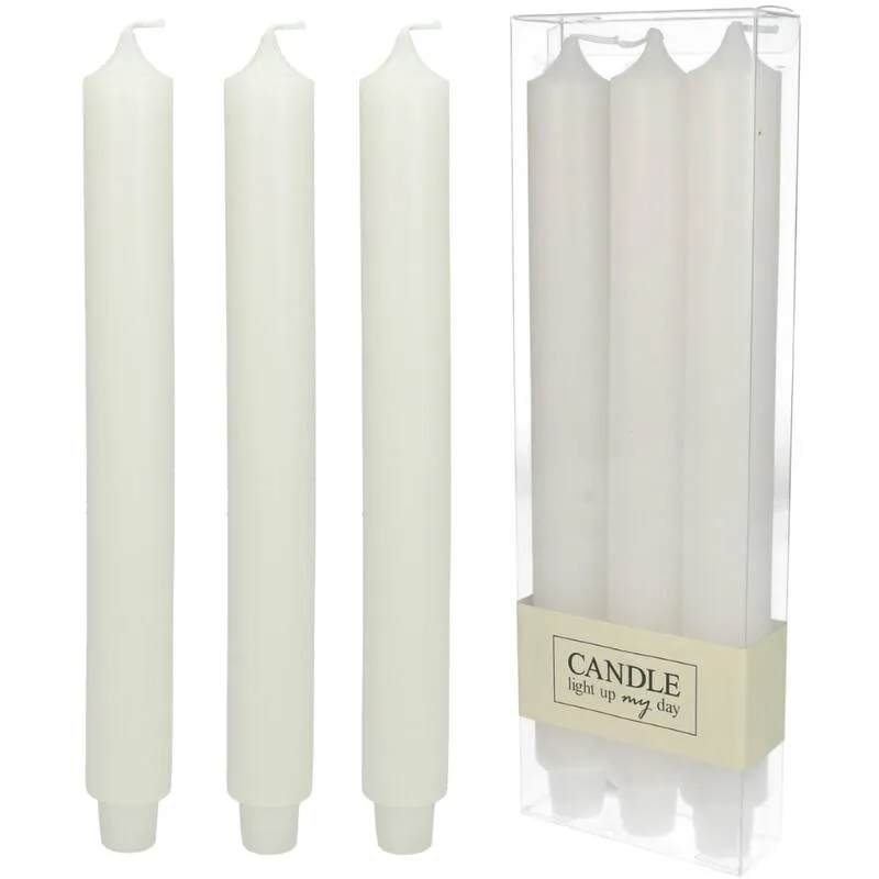 Urbanjungl Candle White kaarsen 3 stuks 30 cm wit