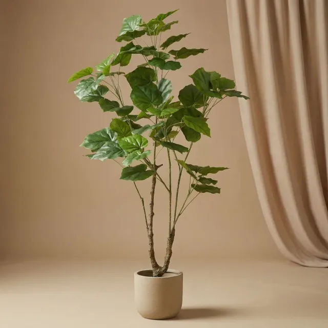 Urbanjungl Ficus Umbrella kunstplant 125 cm grote bladeren