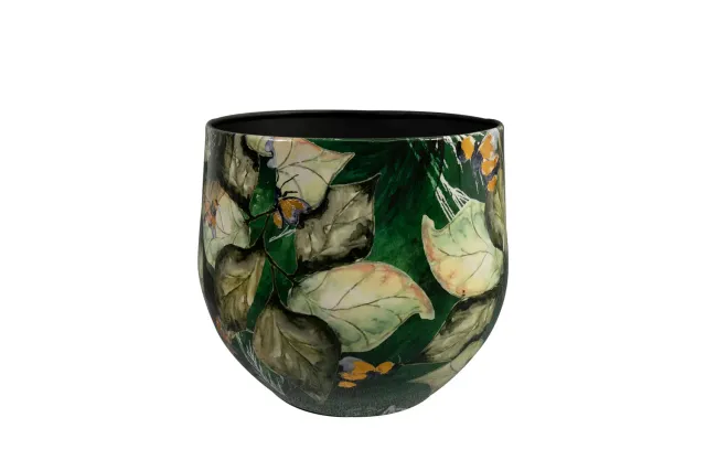 Tuincentrum Heerdink Bee bloempot green D28 H25 metaal