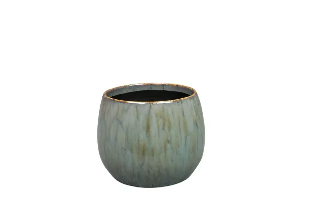 Odile Blauw bloempot keramiek D13 H11 blauw