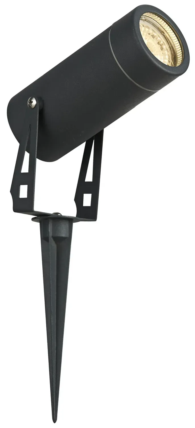Spotpro Gevel Prikspot Buitenlamp Zwart GU10 Excl. Bron