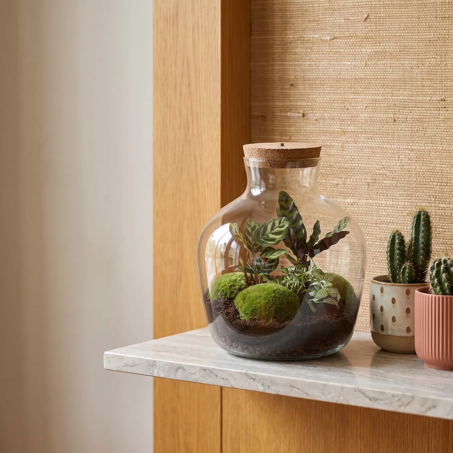 Urbanjungl Fat Joe plantenterrarium DIY kit met licht 29 cm