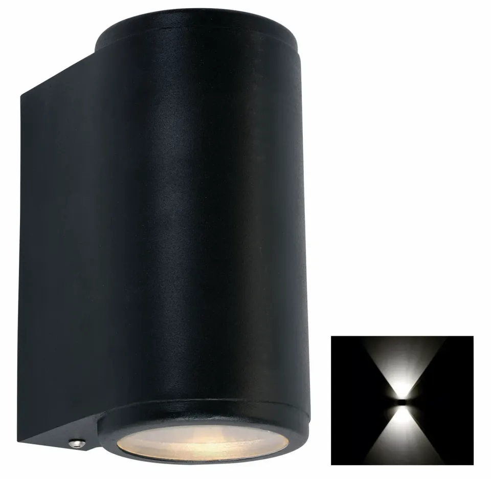 Tuincentrum Heerdink Mandal gevelspot zwart GU10 up-down