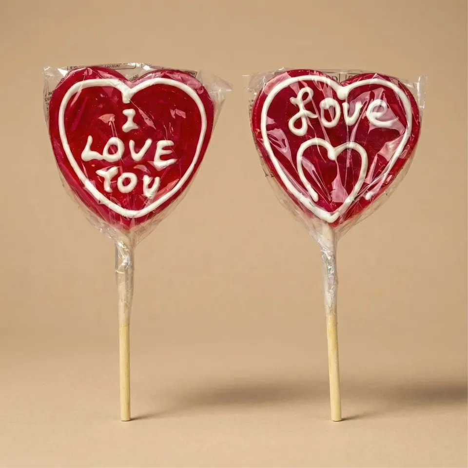 Urbanjungl Love Pop hartlolly aardbei 75g met tekst