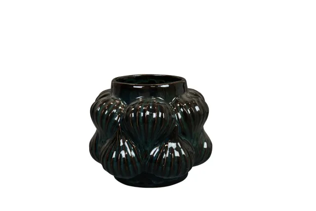 Tuincentrum Heerdink Sanah bloempot petrol D16 H13 keramiek