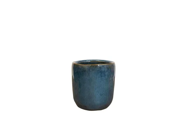 Tuincentrum Heerdink Clara bloempot blauw D8 H8 handgemaakt