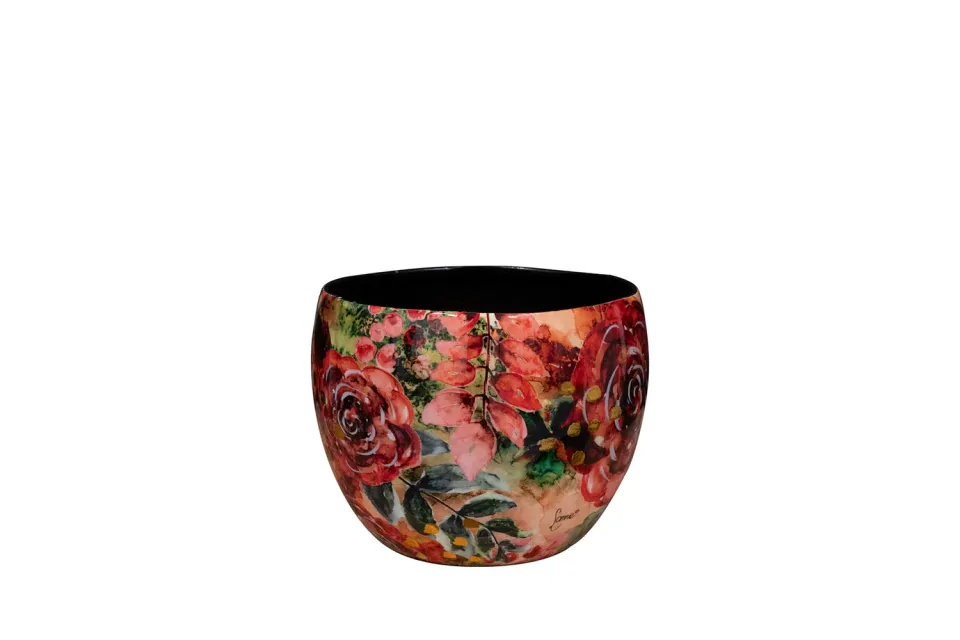 Designed by Lammie Rose Rouge sierpot D15 H12 rood