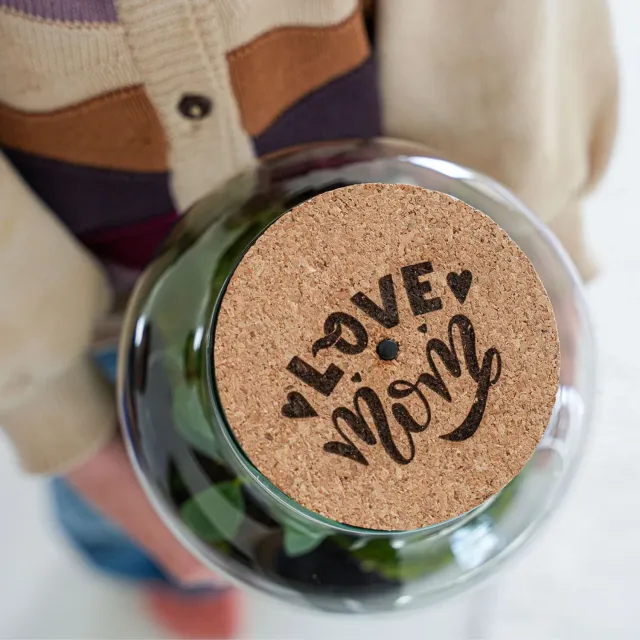 Urbanjungl LOVE MOM LED-kurk S warm licht Moederdag
