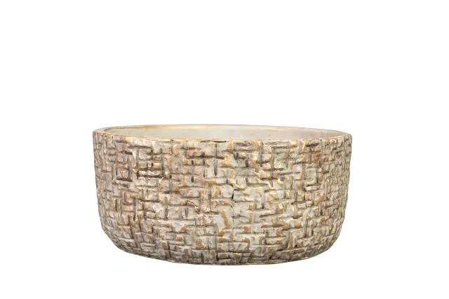 TS Collection Maxim plantschaal shiny sand D20 H9 cement