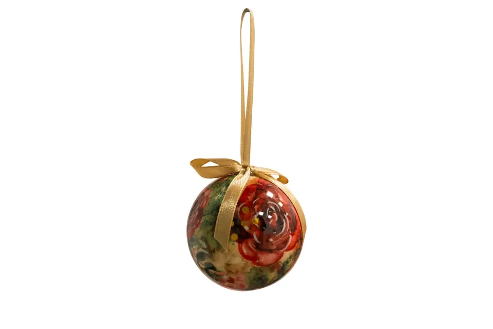 Designed by Lammie Rose Rouge decoratiebal D5 H5 rood