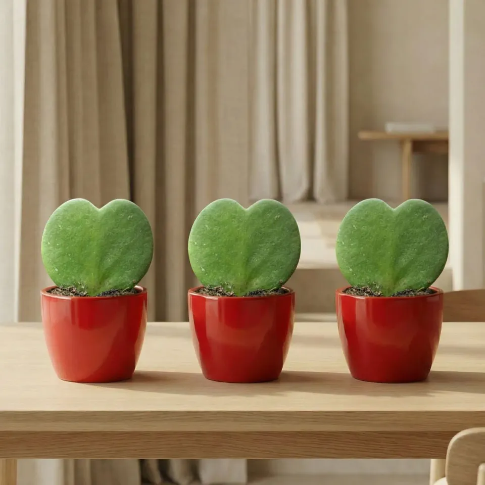 Urbanjungl Sweetheart plantenset 3x Hoya Kerrii hart