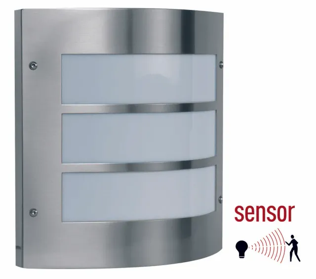 Tuincentrum Heerdink Sensor gevel lamp rvs E27 met sensor