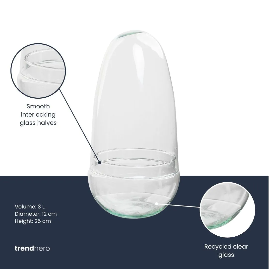 Urbanjungl Egg terrariumfles glas 25 cm 3 liter