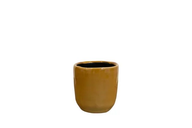 Tuincentrum Heerdink Clara bloempot geel 8 cm handgemaakt